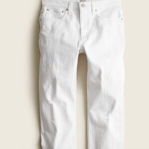 J. Crew AO671 Slim Boyfriend White distressed frayed hem jeans size 25 NWT